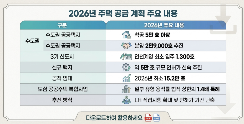 2026년 주택공급 대책 핵심
