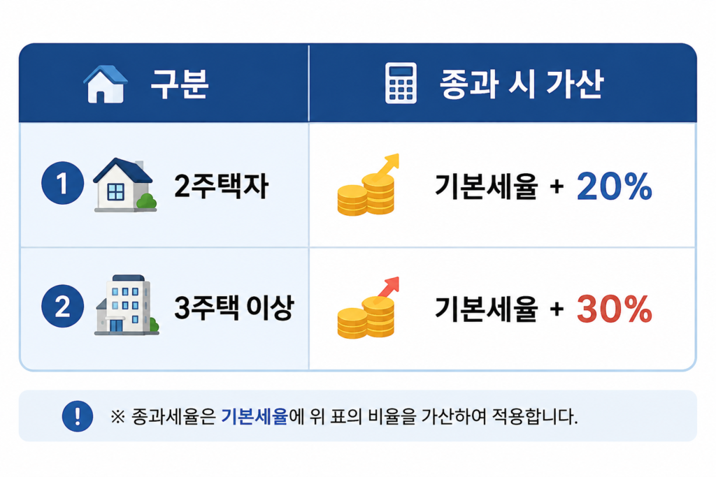 3주택자양도소득세와 2주택자 양도세 차이