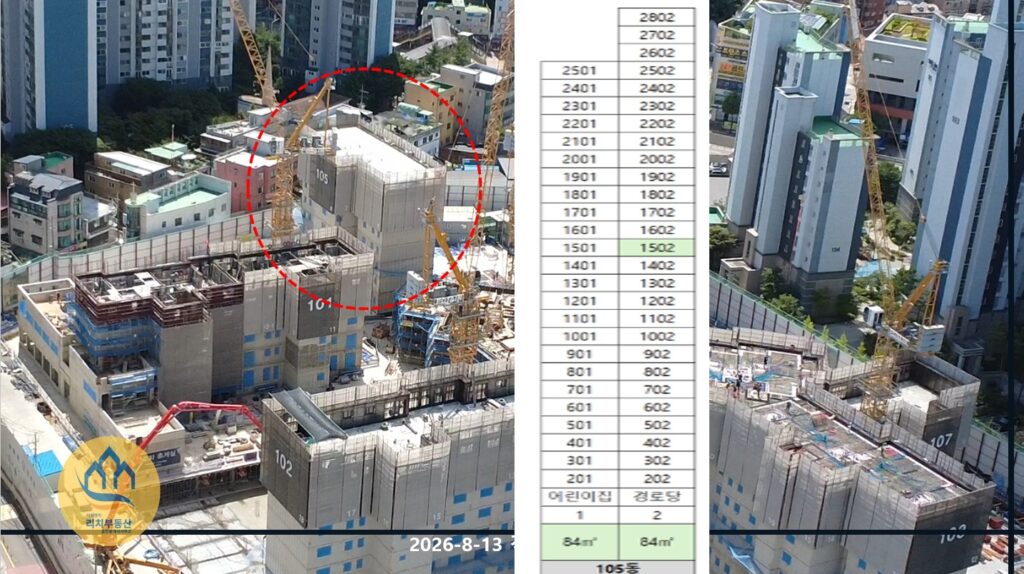 호현센트럴아이파크 105동 공사현황